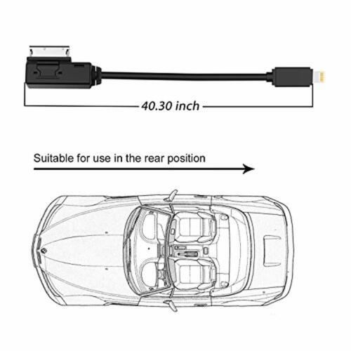 For Audi iPhone 7 8 X Audi Music Charge Interface AUX Adapter Cable AMI MMI MDI 