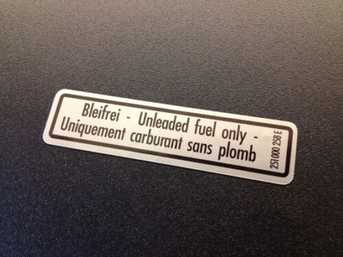 T3 MV Westfalia Unleaded Fuel Sticker 251 000 258 E