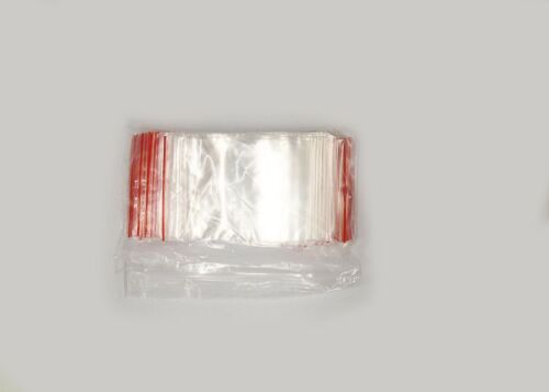 Plastique Recloseable Ziplock Bags 60 x 80 mm Seal Grip Auto Press 40 µ