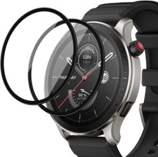2X 3D Schutzglas für Amazfit GTR 4 Panzerfolie Display Full Screen Curved