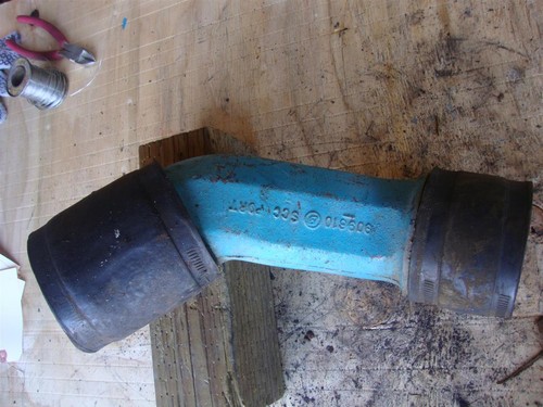 0909610 Exhaust Elbow w// Hoses OMC Sterndrive Port Side 909610