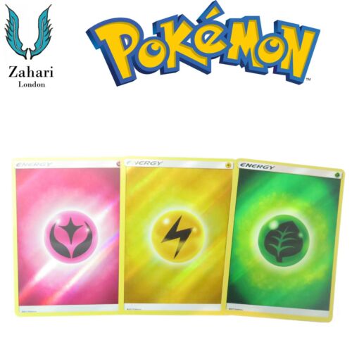 Pokemon Shiny Reverse Holo Rare Energy Pokemon Individual Single Cards! 
