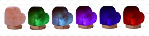 Rosa Herz Mehrfarbig Birnen USB LED Himalaya Salz Tischlampe Natürlich Ionisator