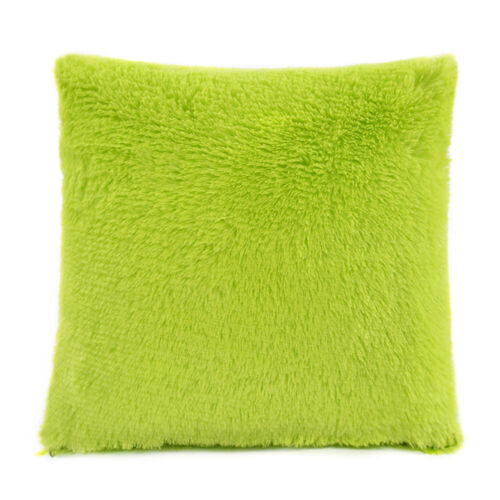 Solid Color Square Pillow Case Soft Velvet Cushion Cover for Home Sofa Car Decor 
