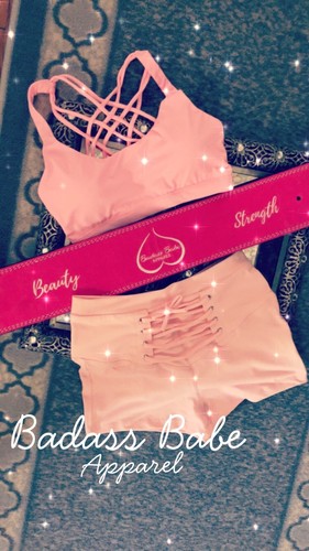 Women’s pink gym Crossfit Fitness Weight Training Power Lifting Lever Belt