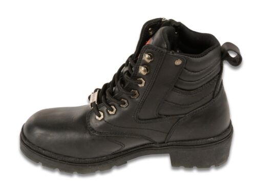 Milwaukee Leather Ladies Motorcycle Boot w// Side Set Zipper and Plain Toe Design