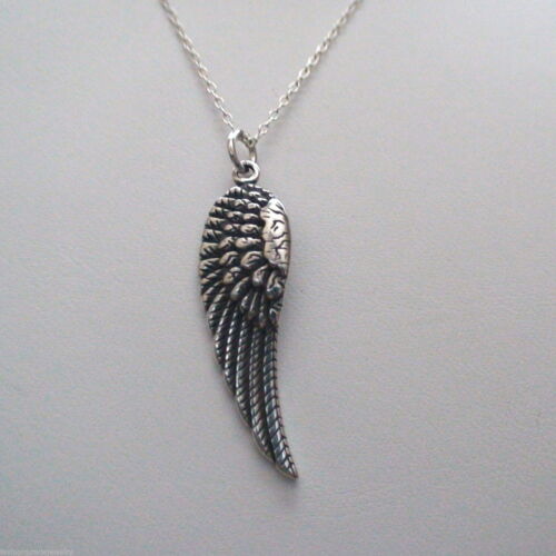 Angel Wing Charm Necklace 925 Sterling Silver Angels Wings Memorial NEW 