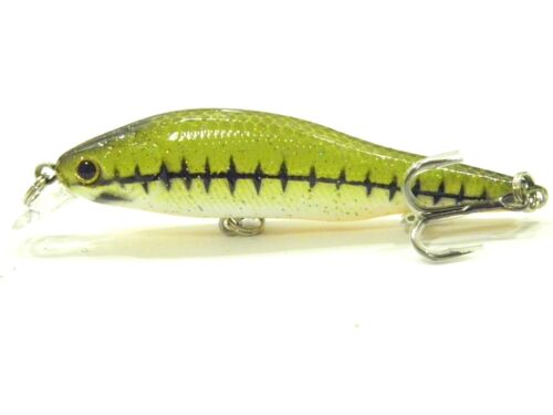 Wlure 3 1//3 inch Minnow Fishing Lures Shallow Water Bass Fishing M597