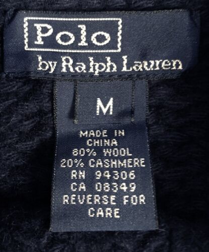 Wool /& Cashmere  Heavy Cable Knit Navy NEW $195 Polo Ralph Lauren Boys Sweater