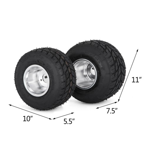 Go Kart Wheels Go Kart Rain Tires Set of 4 Front and Rear Drift Thrike Buggy