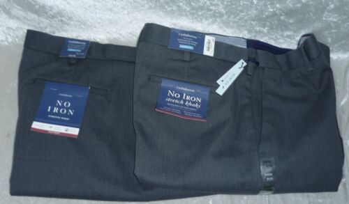 Croft Barrow Classic Flat Front Expandable Waist Pants size 34 36 38 40 42 NEW 