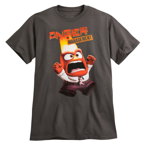Disney Store Authentique Pixar Inside Out colère Hommes T Shirt Funny Tee Taille S