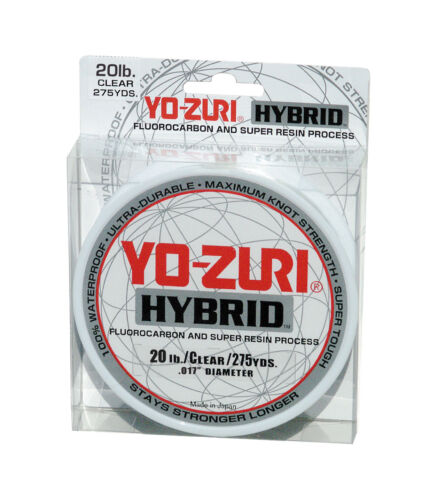 Yo-Zuri Hybrid Clear 275 Yards Monofilament Fishing Line Fluorocarbon Nylon Mix 