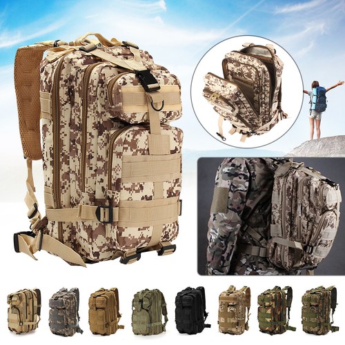 30L Hiking Camping Bag Army Military Tactical Trekking Rucksack Backpack UK
