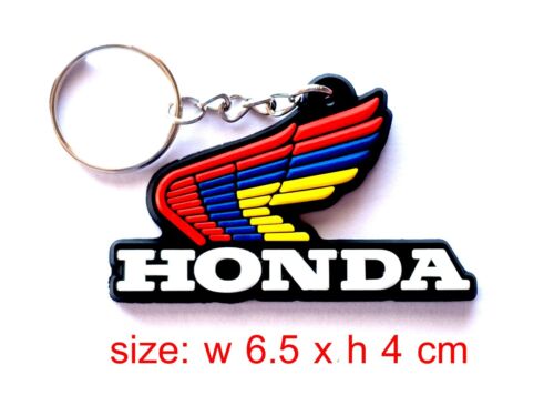 Classic For HONDA Wing Motorcycle Keychain Key Ring Rubber Collectables Gift