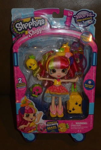 Shopkins Shoppies World Vacation Doll Donatina Visits Brazil