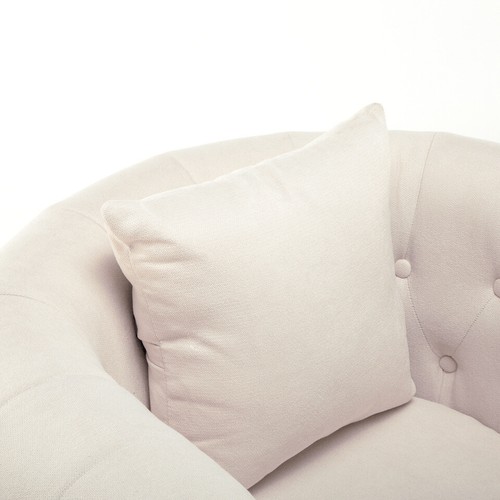 Accent Fireside Chair Soft Fabric Sofa Rivet Design Armchair European Style Legs