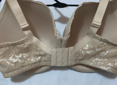 M/&S Louisa Lace UNDERWIRED PADDED DD PLUNGE T Shirt Bra In NUDE Size 40G