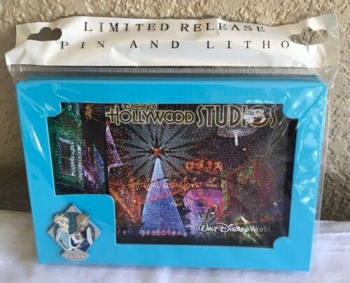 Details about  &nbsp;DISNEY COLLECTIBLE HOLLYWOOD STUDIOS OSBORNE LIGHTS LITHO w/FROZEN PIN ~ NEW!