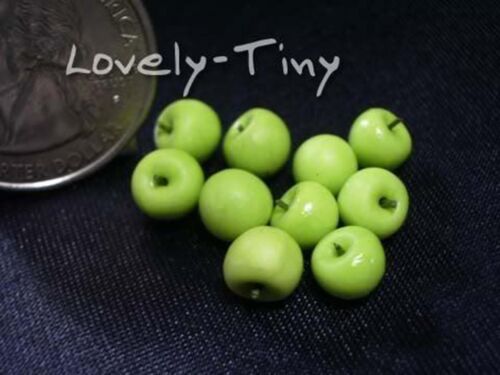 Dollhouse miniature:Fruit 10 loose Green Apples