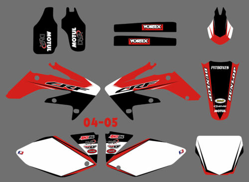 Full Graphics Kit Decal Sticker For Honda CRF 250R 2004 2005 2006 2007 2008 2009 