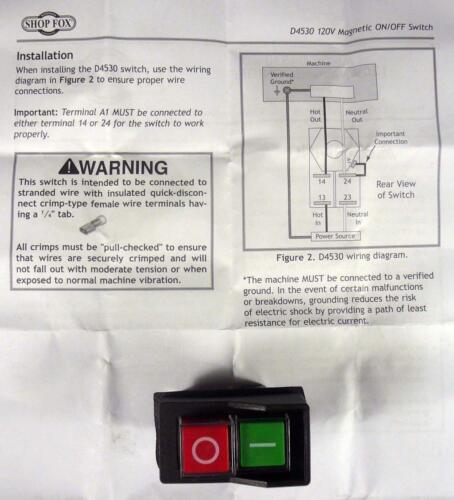 Water Resistant Magnetic On-Off Gasketed Switch 120V 16A 1/2 HP 1" x 2" New 