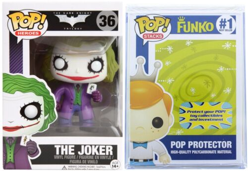 The Dark Knight The Joker Vinyl Figure Funko Pop Heroes Protective Case