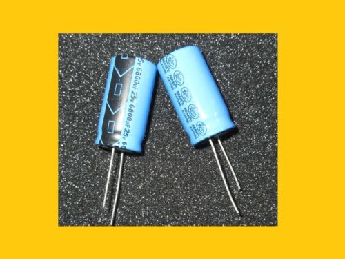Elko Capacitor Elektrolyt Kondensator 6800µF 6800 uF 25V 18x35mm 2x 