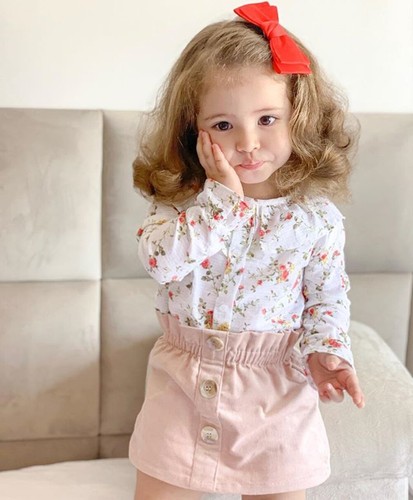 2PCS Toddler Baby Girl Autumn Clothes Floral Tops Blouse Dress Skirt Outfits Set