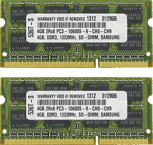 2X4GB 8GB MEMORY FOR DELL LATITUDE E5410 E5510 E6410 E6510