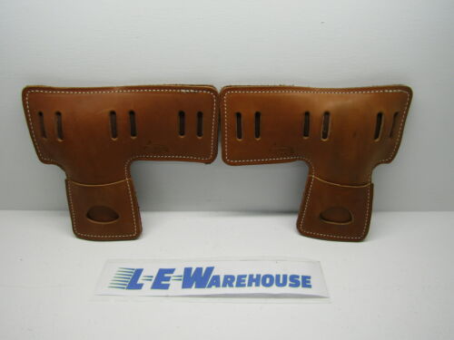 PAIR OF WEAVER LEATHER ARBORIST 130# L-SHAPED SLOTTED CLIMBER PADS #08-97158