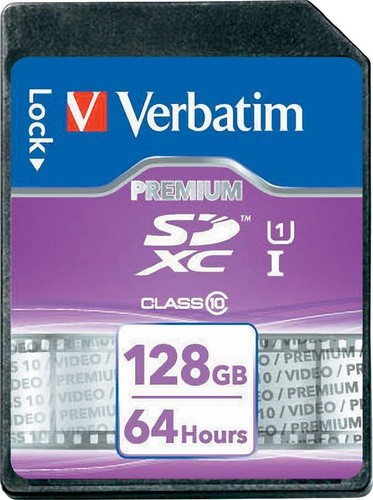 Memory Card Class 10 10MB//s Verbatim SD SDXC 128GB
