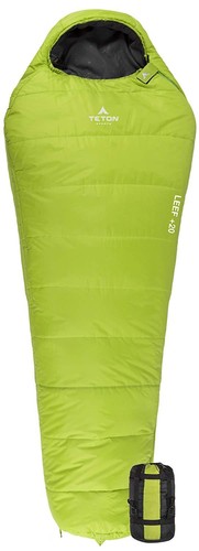Teton Sports Leef Lightweight Mummy Sleeping Bag; Great For Hiking Backpacking