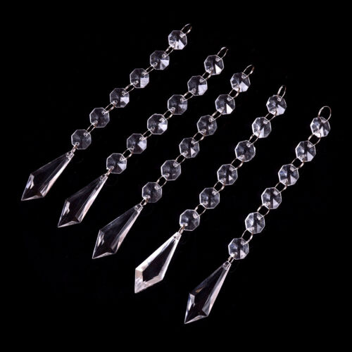 5 Acrylic Crystal Clear Bead Garland Chandelier Hanging Wedding Supplies decor^F