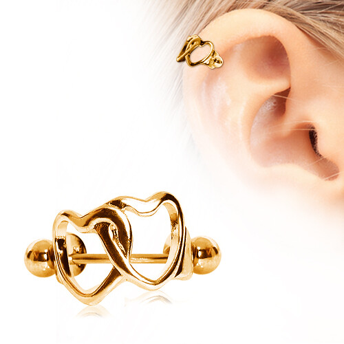 C0043 Coeur ou Étoile Cartilage Upper Oreille Percée Bijou Boucle d/'oreille Helix Bar Vendeur Britannique
