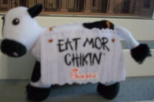 Chick-Fil-A MINI STANDIN 5" Stuffed Plush Cow 2014 PLUS BONUS COW EAT MOR CHIKIN 