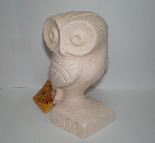 Goddess Athena Symbol Cycladic Art Sculpture Owl Of Wisdom Athens