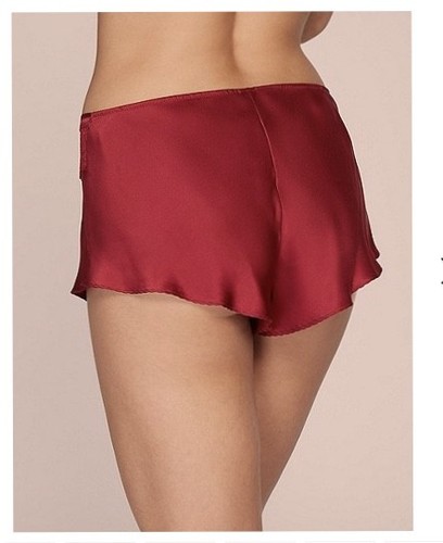 only M /& S ROSIE FOR AUTOGRAPH SILK /& LACE DARK RED FRENCH KNICKERS