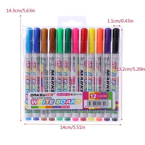 12x Farben Whiteboard Marker Stifte Set Boardmarker Whiteboardstifte Rundspitze