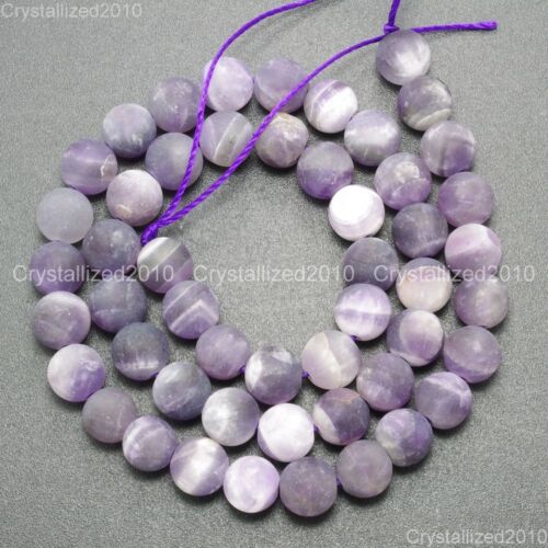 Natural Matte Frosted Gemstone Round Loose Beads 4mm 6mm 8mm 10mm 12mm 15" Pick 