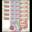 Lot 5 PCS UNC Italy 1000 1,000 Lire 1990 P-114