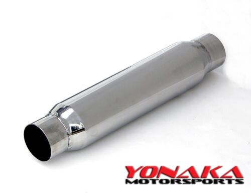 Yonaka New Universal 3/" Inlet//Outlet High Flow Exhaust Resonator 20/" Length