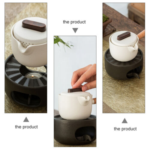 1 Set Teapot Warmer with Candles Holder Ceramic Tea Warmer Heater Without Candle 