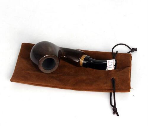 Durable Nature Ebony Wood Handmade Tobacco Smoking Pipe /& Pouch Gift Pipe