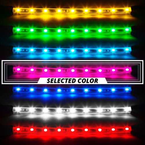 PINK Ultra Bright 8pcs LED Undercar Neon Accent Glow Kit Strobe Breath Solid