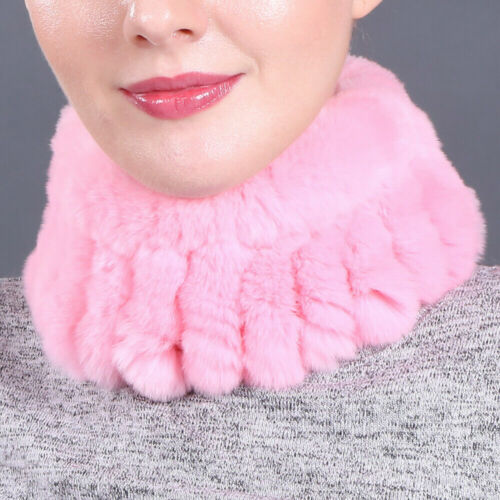 53color Handmade Women Real Rex Rabbit Fur Headbands Girl Ring Cowl Snood Scarve