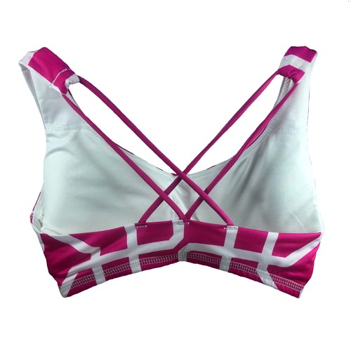 Sports Bra by Venus Williams GEO STAR HOT PINK Spandex Workout Athletic Gym NWT