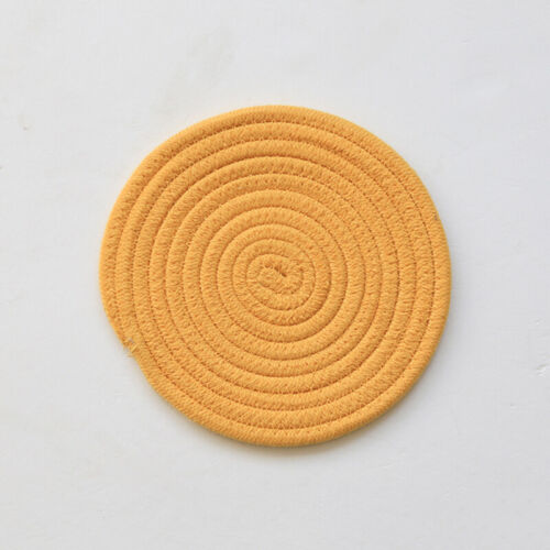 1Pcs Linen Woven Round Placemats Table Mat Heat Insulation Pad Non Slip Coasters 