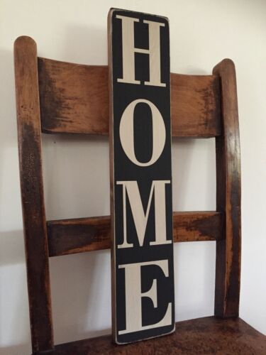 Home Sign New House Gift Wooden Vintage Style Shabby Rustic Handmade 