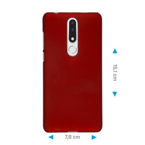 Funda de silicona para Nokia 3.1 plus rojo engomadas cover 